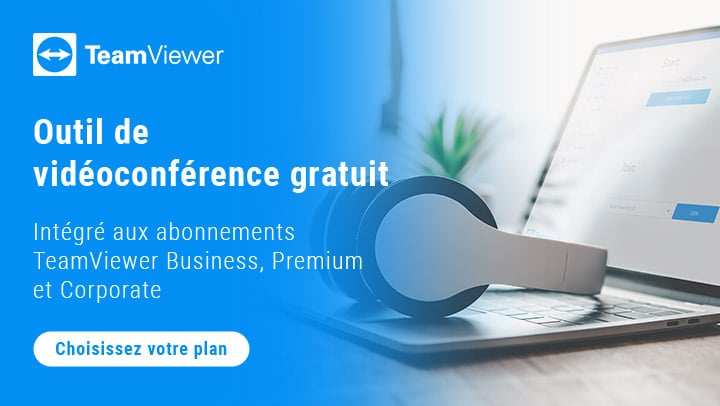 Outil de vidéoconférence gratuit Intégré aux abonnements TeamViewer Business, Premium et Corporate Choisissez votre abonnement